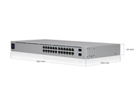 UniFi USW-24-POE (95W) Commutateur PoE+ géré Gigabit Ethernet 24 ports couche 2 avec débit de 26 Gbit/s pour VoIP, vidéosurveillance et points d'accès sans fil