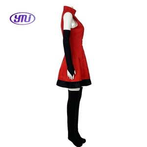Disfraz de cosplay de Anime Hazbin Hotel <span class=keywords><strong>Charlie</strong></span> para Halloween, disfraz de película y TV, unisex para adultos, cuello alto, rojo, sexy, sin mangas, poliéster - Product Image 4