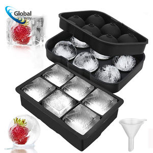 Stampo per Cubetti di Ghiaccio in Silicone <span class=keywords><strong>a</strong></span> 6 Cavità con Coperchio - Perfetto per Sfere di Ghiaccio per Whisky e Cocktail, Nero Essenziale per <span class=keywords><strong>Casa</strong></span> e Bar - Product Image 3