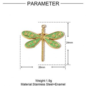 Breloques tendance 2025 en acier inoxydable : libellule, coquillage, étoile, tortue, conque – Accessoires DIY pour la fabrication de bijoux - Product Image 6