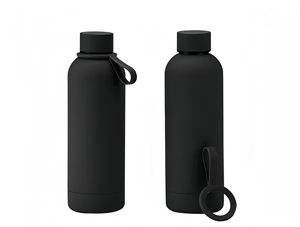 Botella de Agua con Logotipo Personalizado, Acero Inoxidable, 500 ml, Taza Deportiva de Tacto Suave, Termo, Botella Térmica Deportiva - Product Image 2