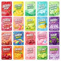 Sacs anti-odeurs personnalisés en feuille d'aluminium Mylar avec fermeture éclair, 3,5 g, emballage alimentaire refermable pour bonbons