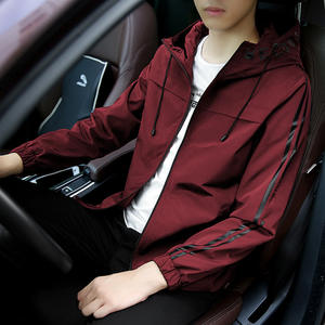 Veste courte à capuche zippée pour <span class=keywords><strong>homme</strong></span>, style coréen tendance, décontractée, coupe-vent, printemps/automne 2020 - Product Image 3