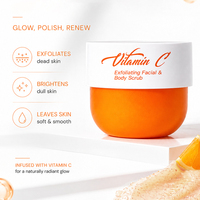 Gommage visage et corps à la vitamine C, exfoliant et éclaircissant la peau, unifiant le teint, nettoyage en profondeur, nourrissant, lissant la peau, débouchant les pores