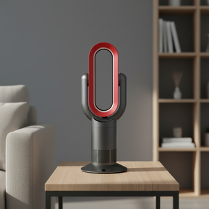 Chauffage sans lame portable, télécommande, chauffage PTC, protection contre la surchauffe, ventilation, matériau plastique pour utilisation sur le bureau/au bureau - Product Image 1