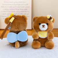 Aierflorist Peluche Ours Mignon Format Paume, en Fibre de Polyester, Personnalisable, pour Décoration de Sacs et Sacs à Dos, et de Bouquets