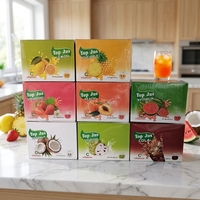Poudre de boisson instantanée aromatisée aux fruits, 10g pour 2L d'eau, 24 sachets par boîte, 24 boîtes par carton, vente en gros, personnalisable