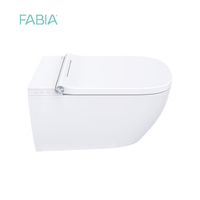 FABIA WC intelligent mural certifié CE, avec bidet électrique automatique en céramique, fonction lavage et massage, vente en gros