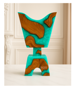 Brûleur à Bakhoor en bois de pin artisanal de luxe 2026 avec résine époxy |   Encens arabe de qualité supérieure Mubkhar Cadeau pour la maison Durable Toutes saisons - Product Image 1