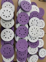 Pexmientas Papier abrasif 5 pouces 8 trous Papier abrasif Violet Disques abrasifs pour papier abrasif avec crochet et boucle