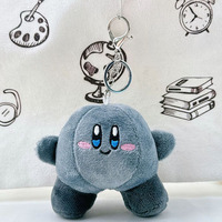 Pendentif en peluche Kirby étoile mignon et kawaii, jouet de dessin animé jaune, porte-clés, cadeau de Noël et d'anniversaire pour enfants