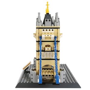 Wange 969 pièces bricolage Architecture blocs repère tour pont de <span class=keywords><strong>londres</strong></span> blocs de Construction brique de Construction pour les enfants - Product Image 5