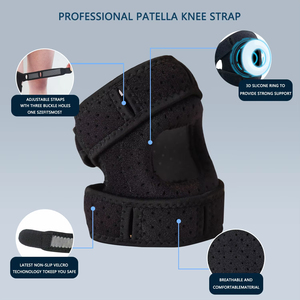 Manchon de soutien du genou professionnel à bande rotule pour hommes femmes stabilisateur de rotule pour <span class=keywords><strong>courir</strong></span> sauter des sports - Product Image 2
