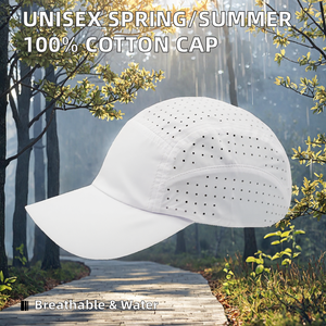 Unisex White Mesh Baseball Cap 6-Panel Breathable <b>Waterproof</b> Outdoor Sport <b>Hat</b> Spring Summer Casual Fit 56-58CM - Product Image 2