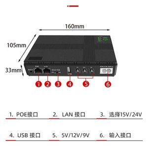 Shanpu DC <b>Mini</b> UPS 18W 220V Uninterruptible Power Supply For Phones <b>Routers</b> ONU Monitoring Access Control Systems Emergency - Product Image 4