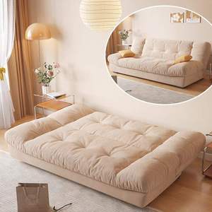 Modern Cloud <b>Sofa</b> Bed 3 Seater <b>Sleeper</b> Couch Fabric Upholstered Foam Filled Wood Frame for Living Room Apartment - Product Image 6