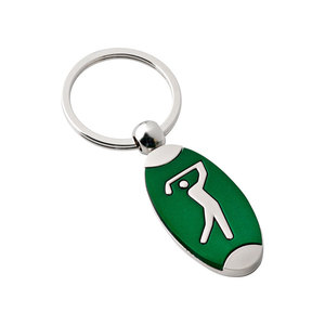 Portachiavi Promozionale a Forma di Green da Golf, Moschettone Unico per uno Stile Personalizzato - Product Image 1