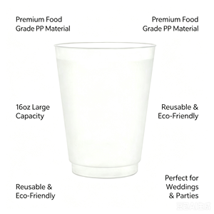Gobelets de stade en plastique dépoli personnalisés pour la mariée, gobelet en PP incassable avec impression <span class=keywords><strong>personnalisée</strong></span> de la date du mariage pour mariage et douche nuptiale - Product Image 2
