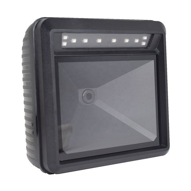 Desktop 2D Wired Barcode Scanner Platform Automatic Qr Code Scanner With square Design
