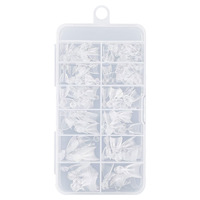 240 Uñas Postizas Preformadas en Forma de Almendra, Media Cobertura, Acabado Mate, Estilo Francés, de ABS, para Manicura DIY, Extensión de Uñas a Presión