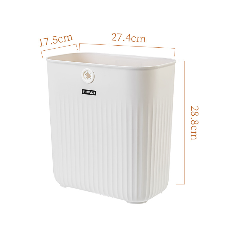 TG5180A Striped White 10L Rectangular Bucket, No Lid