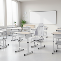 Ensemble de bureaux et chaises réglables en hauteur, design moderne, écologiques, en métal, confortables, pour la pause déjeuner des étudiants, pour la maison et le bureau