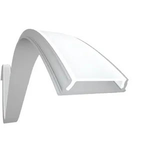 17x4 мм алюминиевый профиль гибкий дуговой изгиб светодиодный алюминиевый профиль для светодиодной ленты