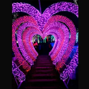 Pink Love Arch Light LED Wedding Festival Decoration Light Led Corridor Heart Shape Light