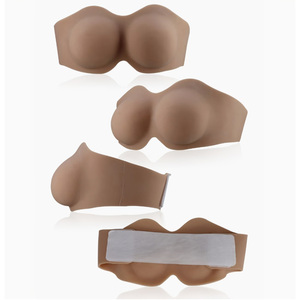 Prothèse mammaire <span class=keywords><strong>en</strong></span> silicone naturel sans mamelons, sans bretelles, ajustable avec fermeture dorsale pour le remodelage corporel transgenre homme-femme - Product Image 4