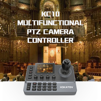 HDKATOV Controlador PTZ Controlador de Cámara POE Network 4D Joystick Decodificación Teclado Interior con Pantalla LCD de 3 Pulgadas, para Iglesia