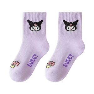 Calcetines de tobillo con dibujos de Kuromi para mujer, calcetines transpirables de malla que absorben el sudor, calcetines de algodón suave de colores pastel, calcetines de estilo Anime para jóvenes - Product Image 5