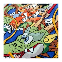 Tapis Tufté Main Anime SON GOKU Logo Personnalisable Laine Acrylique Design Sur Mesure