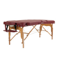 Table de massage professionnelle pliable à 3 sections, réglable en hauteur, en cuir PU, pour salon, hôtel, usage commercial