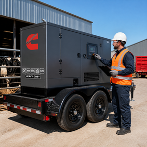 Générateur diesel silencieux Cummins 40 kW 50 kVA 44 kW 55 kVA insonorisé avec ATS triphasé 400 V pour écoles, bureaux, fermes, maisons, conforme aux normes EPA, CE, EAC - Product Image 3