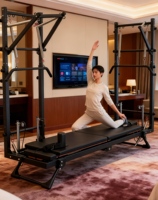 Tour Innovante de Pilates Semi-élevée Pliable et Portable pour Usage Commercial et Domestique, Équipement de Fitness et de Yoga, Durable pour Studio de Pilates