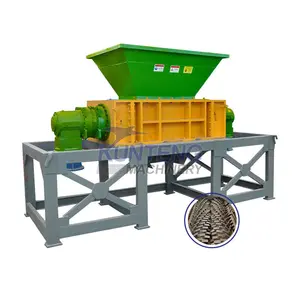 Electric commercial hydraulic plastic waste crushing machine pet bottle aluminum can crusher for recycling garbage tire rubber