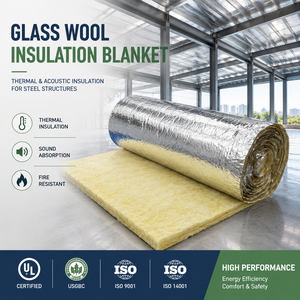 Rouleau d'isolation thermique en <span class=keywords><strong>fibre</strong></span> de verre métallique ignifuge et insonorisant, réfléchissant et laminé, 140 mm, avec revêtement en aluminium - Product Image 1