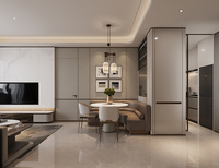 Ensemble de chambre à coucher moderne de luxe d'un hôtel cinq étoiles, design personnalisable avec lit, canapé, armoire - Prix d'usine