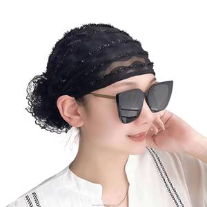 YASEEN Breathable Eco-friendly Fabric Muslim Women's Headscarf - Solid Color Pattern, Suitable <b>for</b> All Seasons, <b>Wedding</b> <b>Hat</b> - Product Image 5