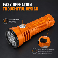 Linterna de Bolsillo Mini de 100g, 2000LM, 8 LED, Recargable Tipo-C, Aleación de Aluminio, 4 Modos, para Camping al Aire Libre, Venta al Por Mayor
