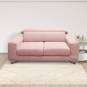 Divano WINSON a 2 Posti in Tessuto Rosa con Sedute Rimovibili - Product Image 1
