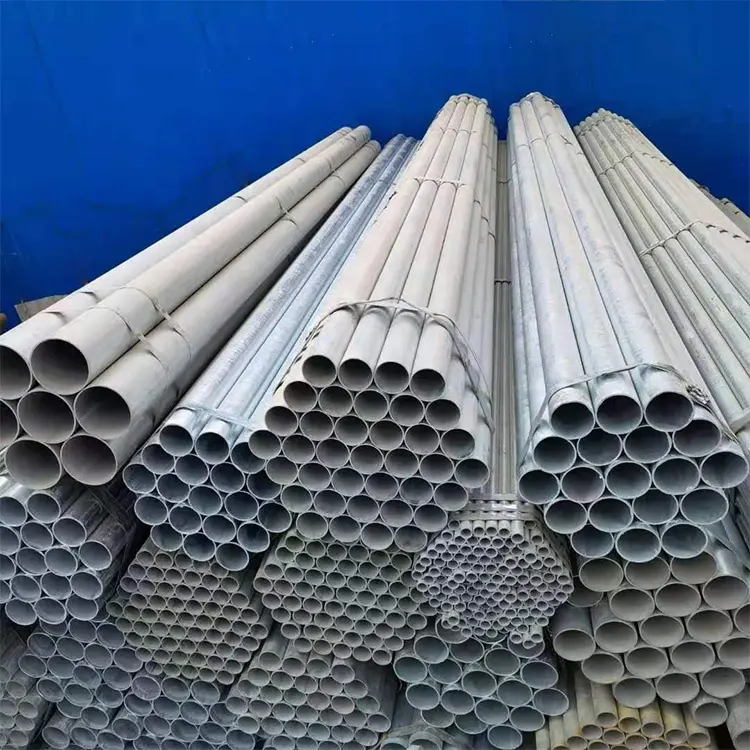 Tubos de acero galvanizado para construcción, tubería de acero soldado, directo de fábrica