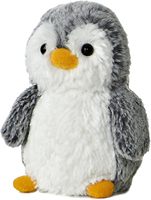 Mini pingouin en peluche personnalisé avec pompon, compagnon vibrant pour des câlins chaleureux, 0-24 mois, anniversaire, gris, Chine