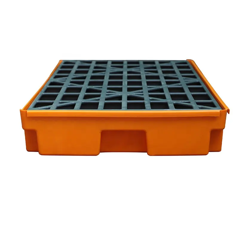 Goede Kwaliteit Kunststof 4 Trommels Morsing Containment Control Pallet Premium Voor 3 Drumdek Gebruikte Pallets Eur Onderdelen Met Wielen