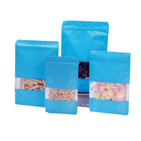 Sachet à fond plat personnalisé imprimé en usine, sac à soufflet refermable à 8 soudures latérales avec fermeture éclair