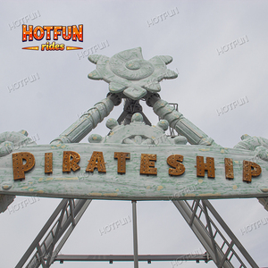 Manège de bateau pirate 24 places en fibre de verre pour parc extérieur, thème Viking, pour fête foraine et carnaval - Product Image 4