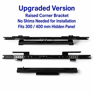 Heavy Duty Telescopic Dining <b>Table</b> Slide Rail Bidirectional Auto Lift Black Steel for <b>Folding</b> Extension <b>Tables</b> - Product Image 3