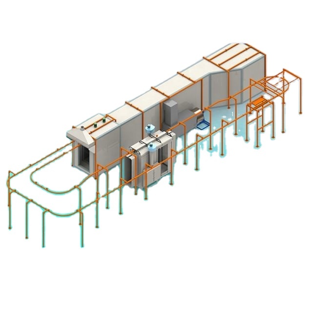 Transverse Conveyor System Powder Coating Line