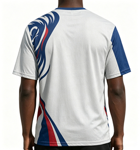 T-Shirt da Uomo Personalizzata a Basso Prezzo all'Ingrosso per il 26 Luglio, Leone e Stemma Nazionale, Sublimazione Completa, Manica Corta in Poliestere Colori Bandiera - Product Image 2