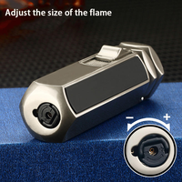 Briquet torche DEBANG à quatre flammes bleues, briquet à cigares et cigarettes, rechargeable, flamme réglable, alliage de zinc, haute qualité